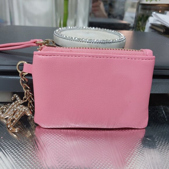 Juicy Couture Mini Clip On Bag Coin Purse Mini Wallet BLINGY JC Logo Cute - Picture 1 of 8